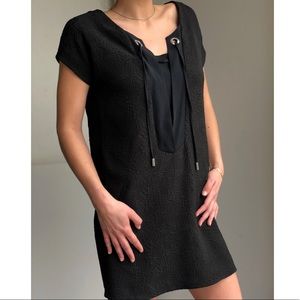 IKKS black lace up dress